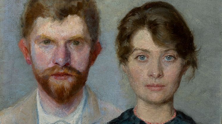 Marie Krøyer och P.S. Krøyer, Dubbelporträtt av Marie och P.S. Krøyer, 1890. Foto Sklagens K