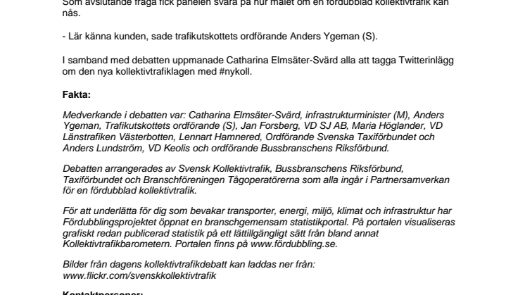 Kollektivtrafikbranschen redo för nya utmaningar