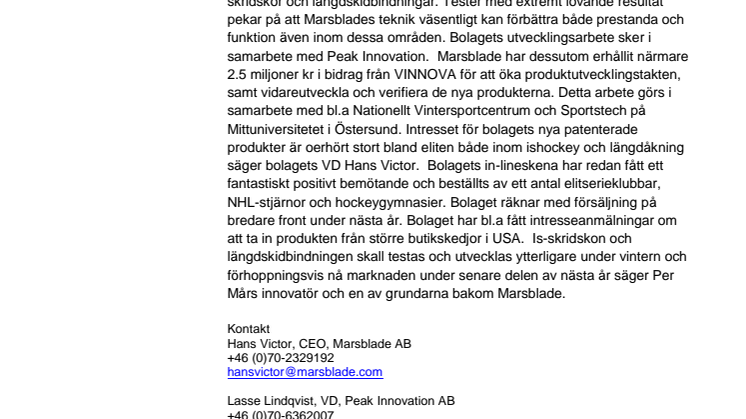 Nya patent och miljonregn över Marsblade