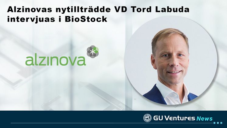Alzinovas nytillträdde VD Tord Labuda intervjuas i BioStock