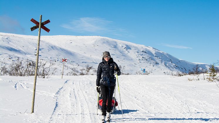 Längdtur en vårvinterdag
