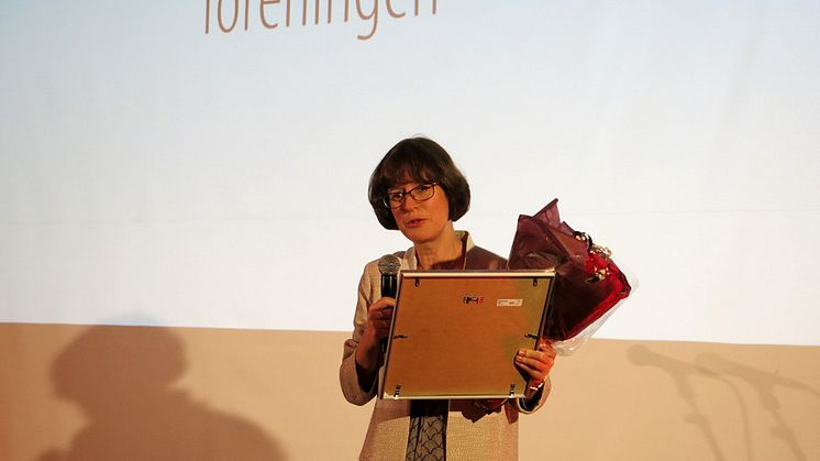 Ellen Behrens mottar emballasjeprisen "Ellen-prisen".