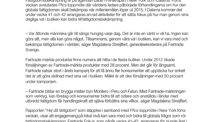 Fairtrade Fokus 2013 - Det här händer i Dalarna