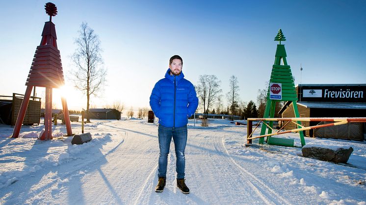 Sebastian Jonsson på Frevisören Camp & Resort. Fotograf: Pär Bäckström