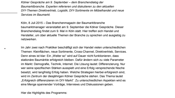 Kölner Gespräche 2015