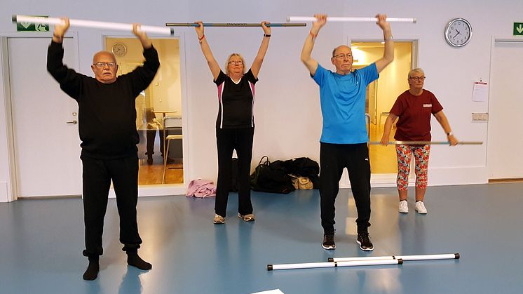Deltagarna i Senior Sport School får prova olika motionsaktiviteter.