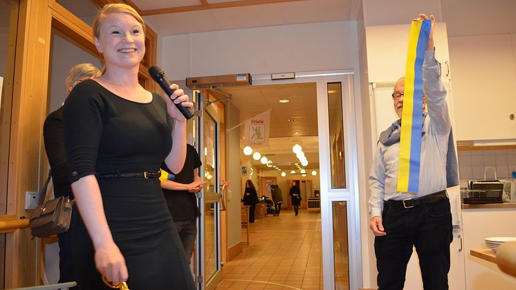 Äldreborgarrådet Clara Lindblom invigde nytt trygghetsboende