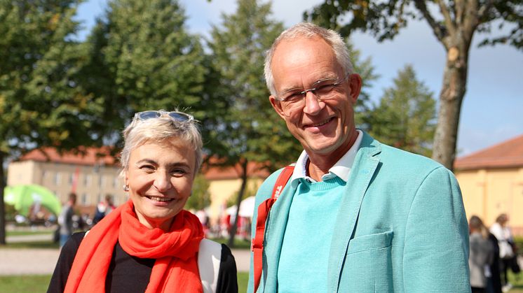 Ileana Greca från spanska Burgos och Andreas Redfrps från Högskolan Kristianstad.