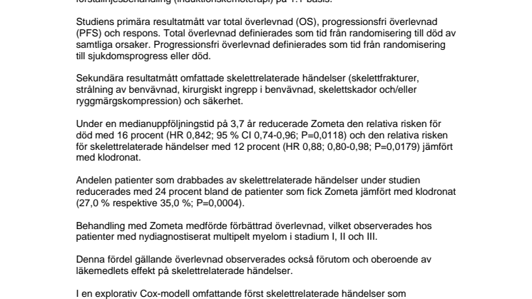 Fakta om MRC Myeloma IX – behandling av patienter med myelom
