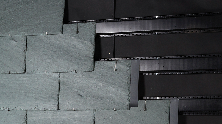 Fasadsystem NordClad med takskifferplattor