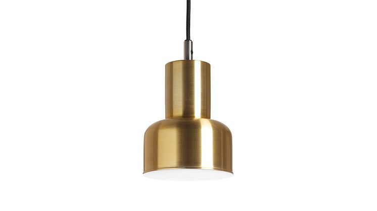 Retro classic luminaire Fabian, here in brass.