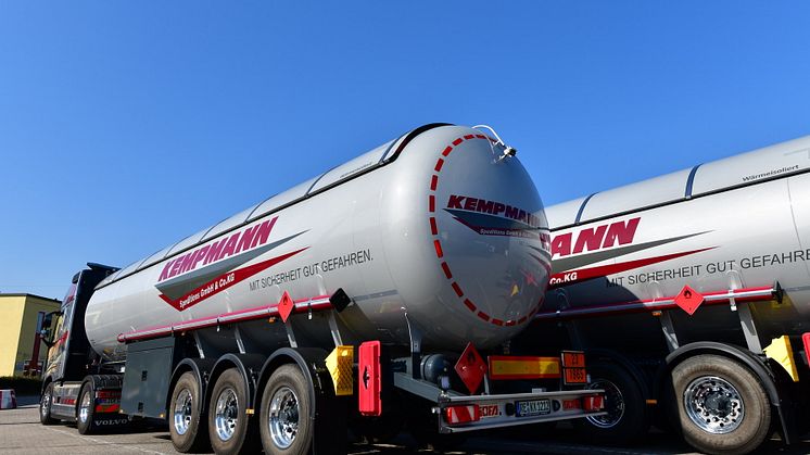 Gasauflieger der Kempmann Speditions GmbH 
