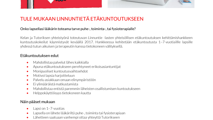 Linnuntietä kuntoutukseen