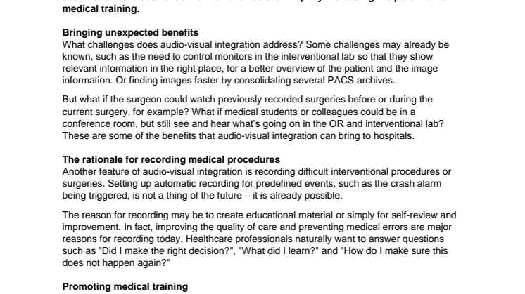 Why hospitals need audio-visual integration