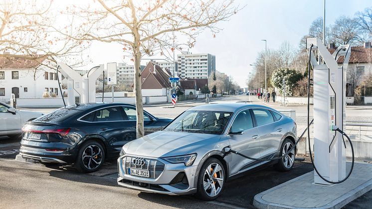 Audi opladningsinfrastruktur på fabrikslokationer