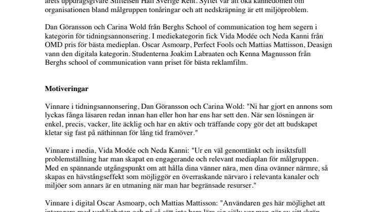 Vinnarna i Young Lions Sweden utsedda