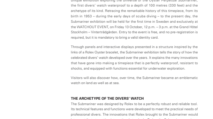 Discovering the Rolex Submariner