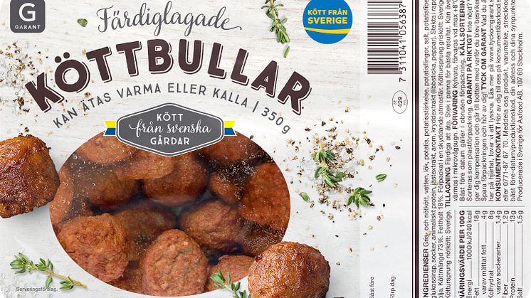 Garant färdiglagade köttbullar 350 g