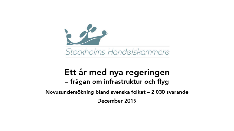 Novus om infrastruktur och flyg