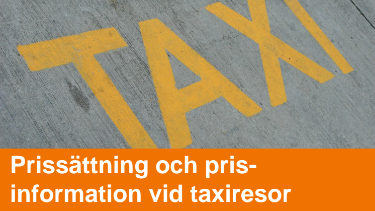 Uppföljande mätning angående prissättning och prisinformation vid taxiresor