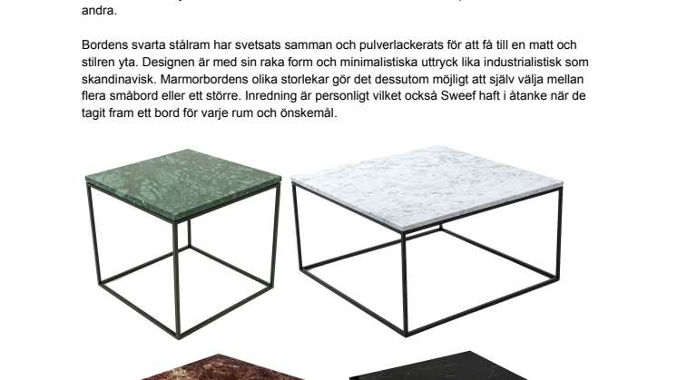 Marmorbord för varje rum och önskemål