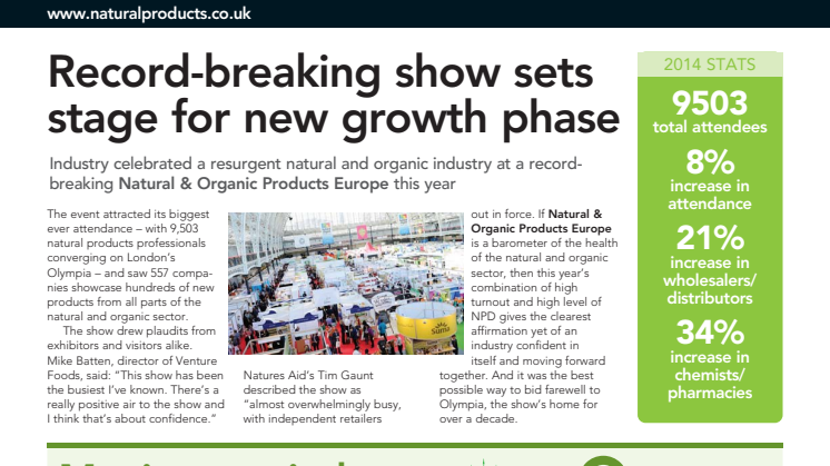 Record-breaking show sets stage for new growth phase