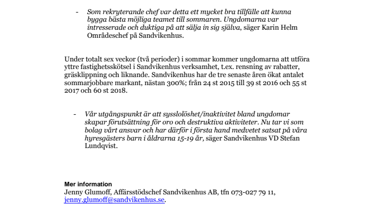 Succé för Sandvikenhus sommarjobbsmässa