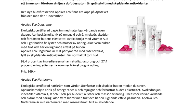 ​Apoteket lanserar ekologiskt certifierad hudvårdsserie