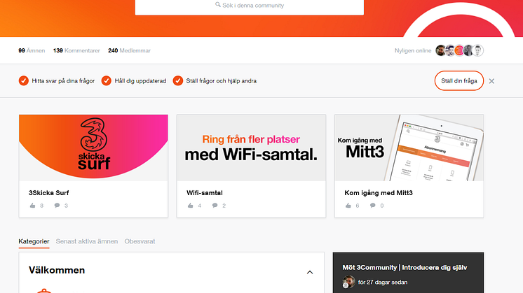 ​Tre först med kundservice mellan kunder