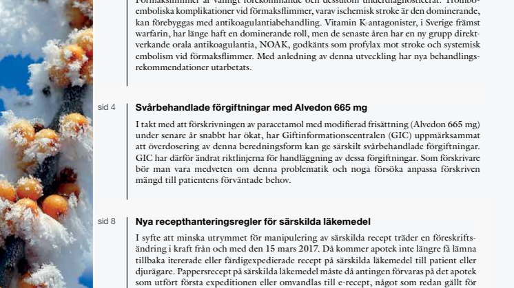 Information från Läkemedelsverket nr 1 2017