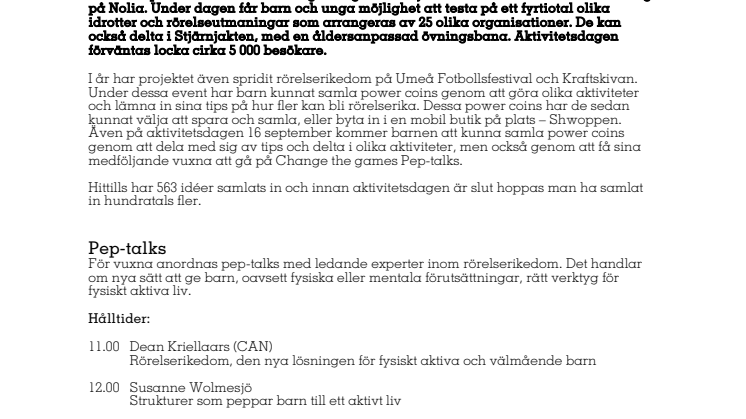 Pressinbjudan: Change the game 2017