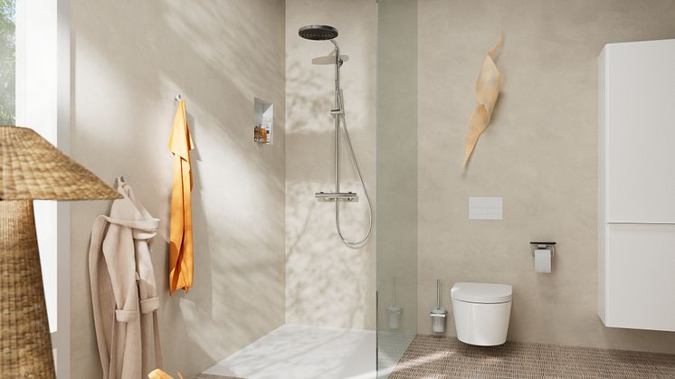 De nye Pulsify S Puro EcoSmart Showerpipes fra hansgrohe opfylder alle krav til et skønt, vandbesparende brusebad og er samtidig smukke at kigge på med deres cylindriske design, der fås i fire forskellige overflader.