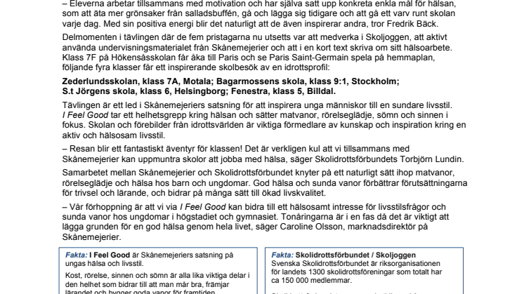 Sjuor från Tidaholm vann klassresa – får träffa PSG!    Arbete för sunda vanor och rörelseglädje tar klassen till Paris 