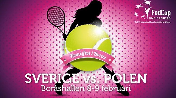 Svenska tennislandslaget till Borås för spel i Fed Cup 8-9 februari 2014, Boråshallen Sverige vs Polen