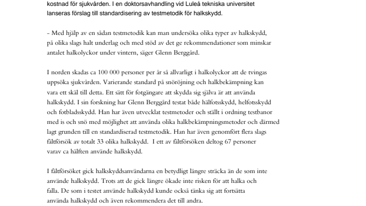 Ny forskning kan minimera fallolyckor vintertid