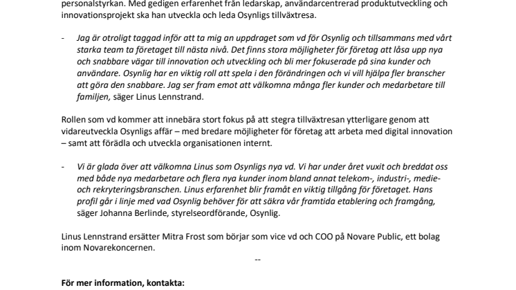 Osynlig rekryterar ny vd från Fishbrain