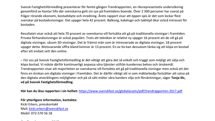 Ny undersökning visar: Svenskarna öppna för nya visningsformer