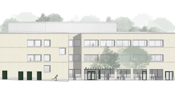 Väsjöskolan etapp 1. Illustration: Appell arkitektkontor