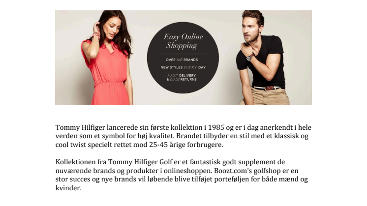  Boozt.com introducerer Tommy Hilfiger Golf