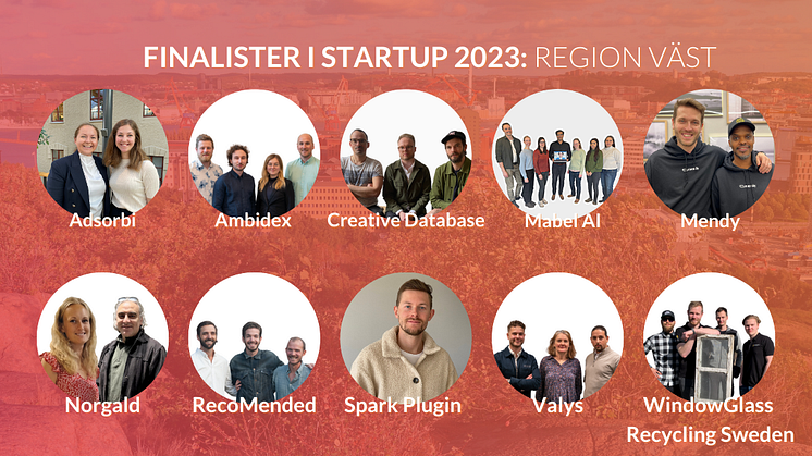 Finalisterna i region Väst i Venture Cup STARTUP 2023!