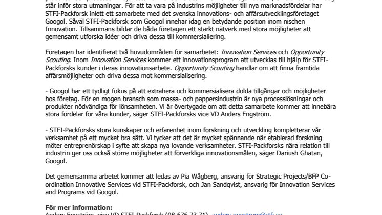 Forskning och Affärsutveckling i allians för fler Innovationer