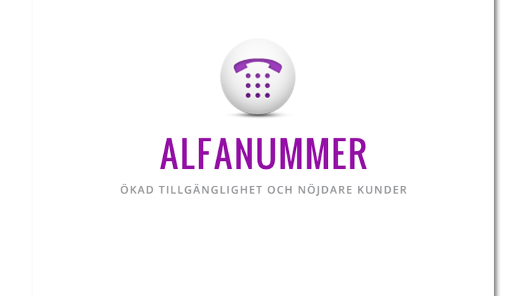 Presentation av Alfanummer