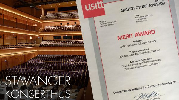 Amerikanskt pris till Stavanger Konserthus