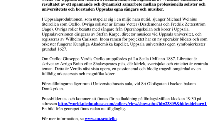 Premiärdags för Otello