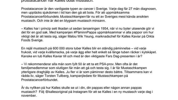 Pappor, se hit – nu byter Kalles utseende för er skull