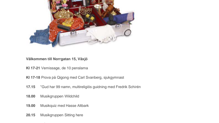 Multireligöst, musik och konst på kulturnatten i Växjö