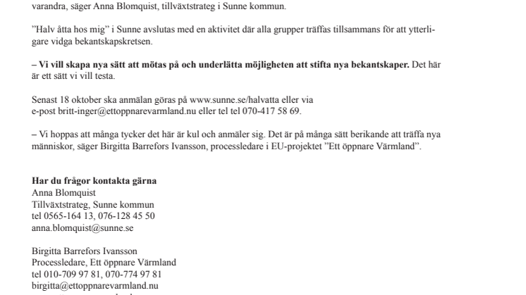 Halv åtta hos mig i Sunne