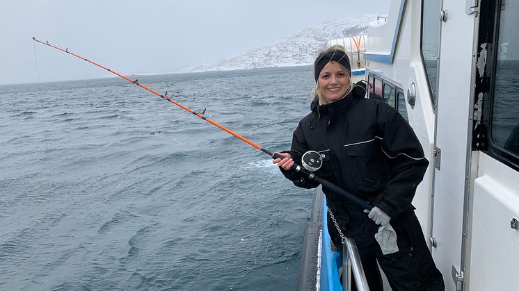 Trine Horne på skreifiske