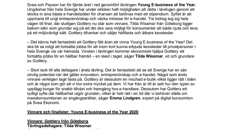 Young E-business of the Year 2020: Här är vinnaren i årets entreprenörstävling för unga