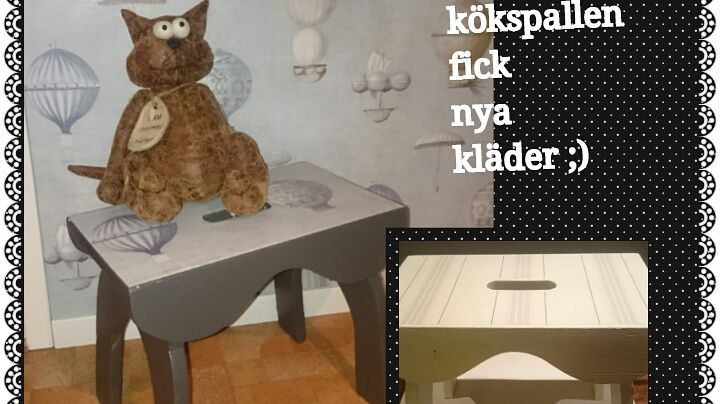 Den tråkiga vita kökspallen fick nya kläder!